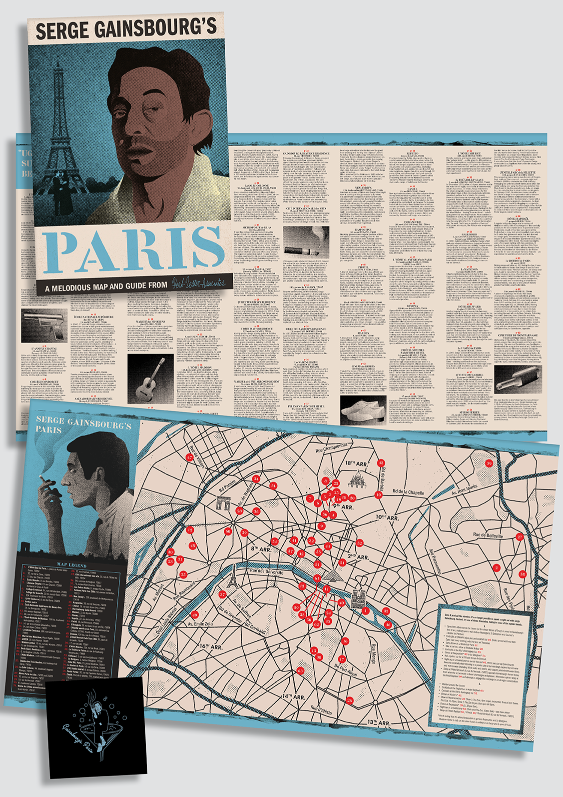 Map of Serge Gainsbourg's Paris