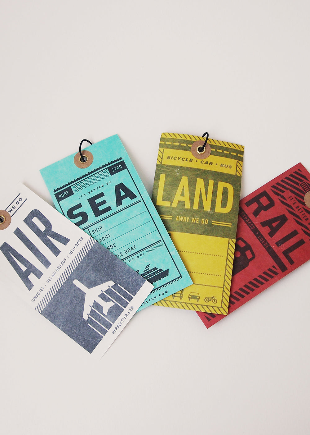 Luggage tags air rail land sea